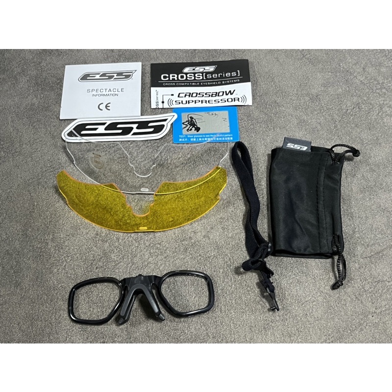 แว่นตาESS Crossbow แว่นตายุทธวิธี กรอบสีดำ มาพร้อมกรอบตัดแว่นสายตา เลนส์POLARIZED