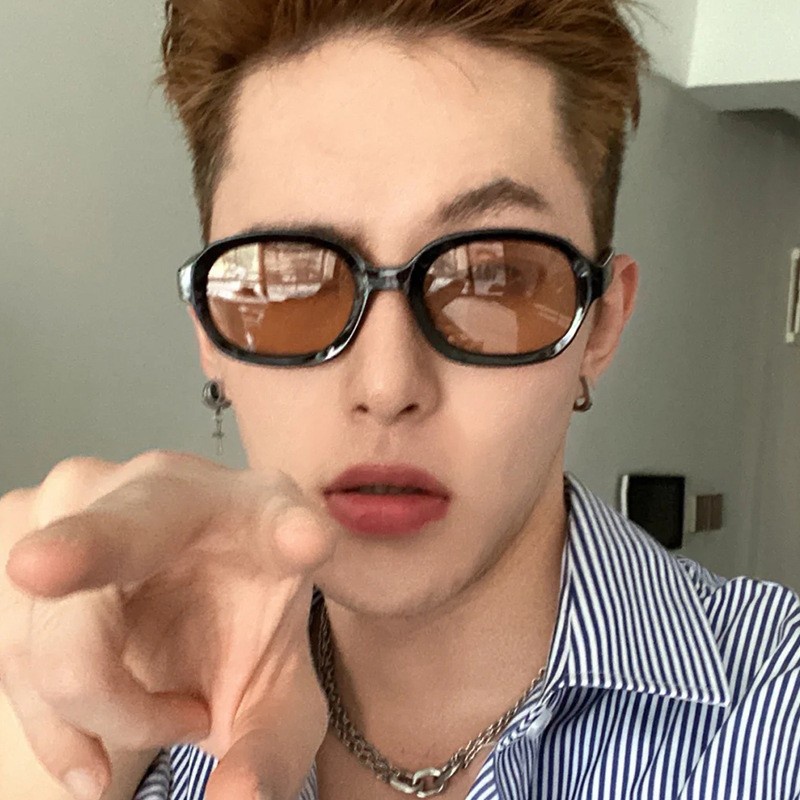 แว่นตากันแดด ป้องกันแดด สไตล์เกาหลี ฮิปฮอป สตรีท สําหรับผู้หญิง