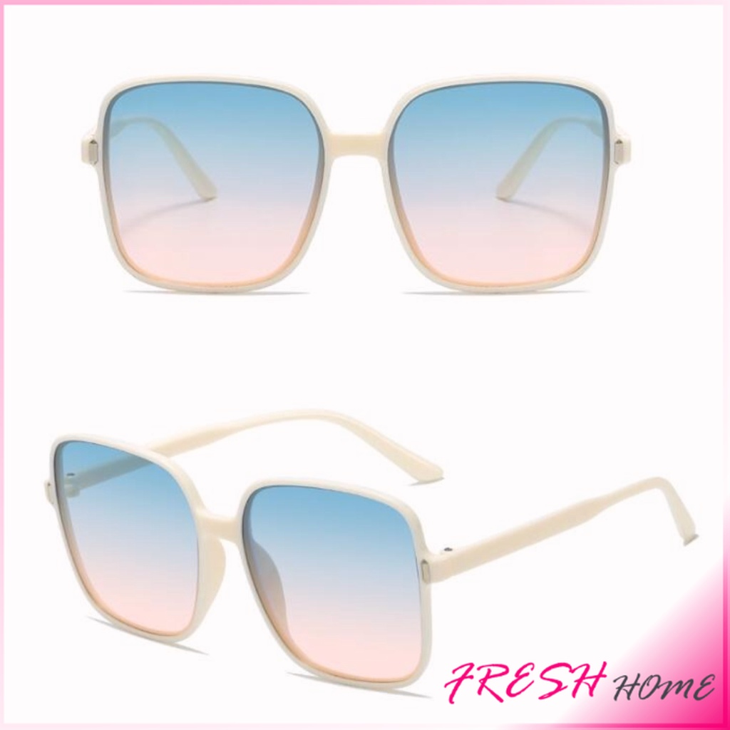 แว่นตากันแดด เลนส์ทรงสี่เหลี่ยม กรอบเล็ก สำหรับสตรี Sunglasses