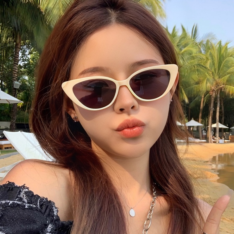 แว่นตากันแดดสไตล์วินเทจตาแมวหลากสีป้องกันรังสียูวีเกาหลีแฟชั่นผู้ชายและผู้หญิง TR