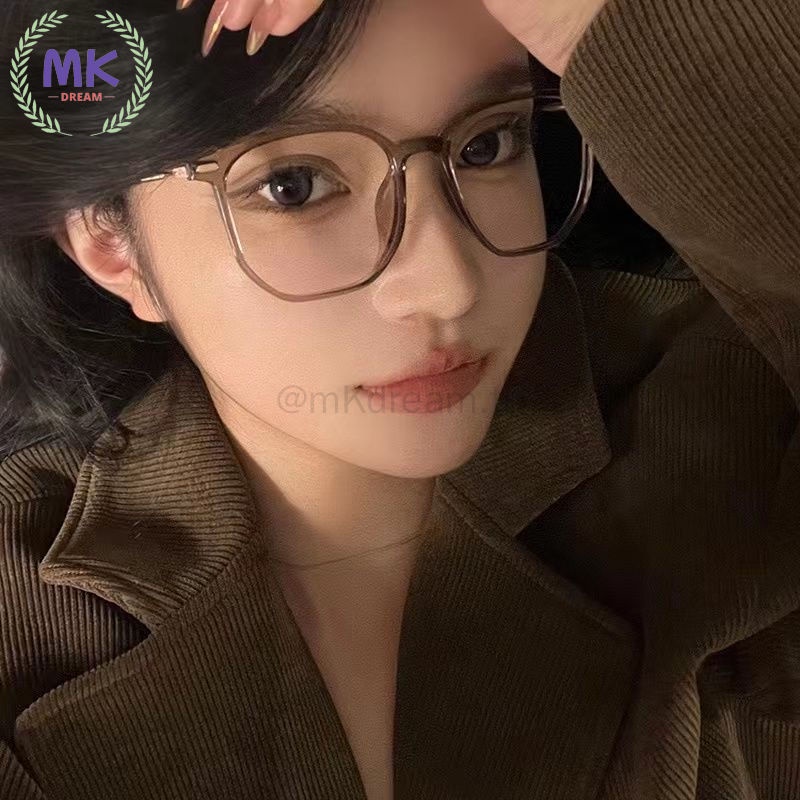 แว่นตาสายตาสั้น 0 ถึง -600 กรอบวงรี แฟชั่นแว่นตาป้องกันแสงสีฟ้า แว่นตาผู้หญิง ผู้ชาย แว่นตา