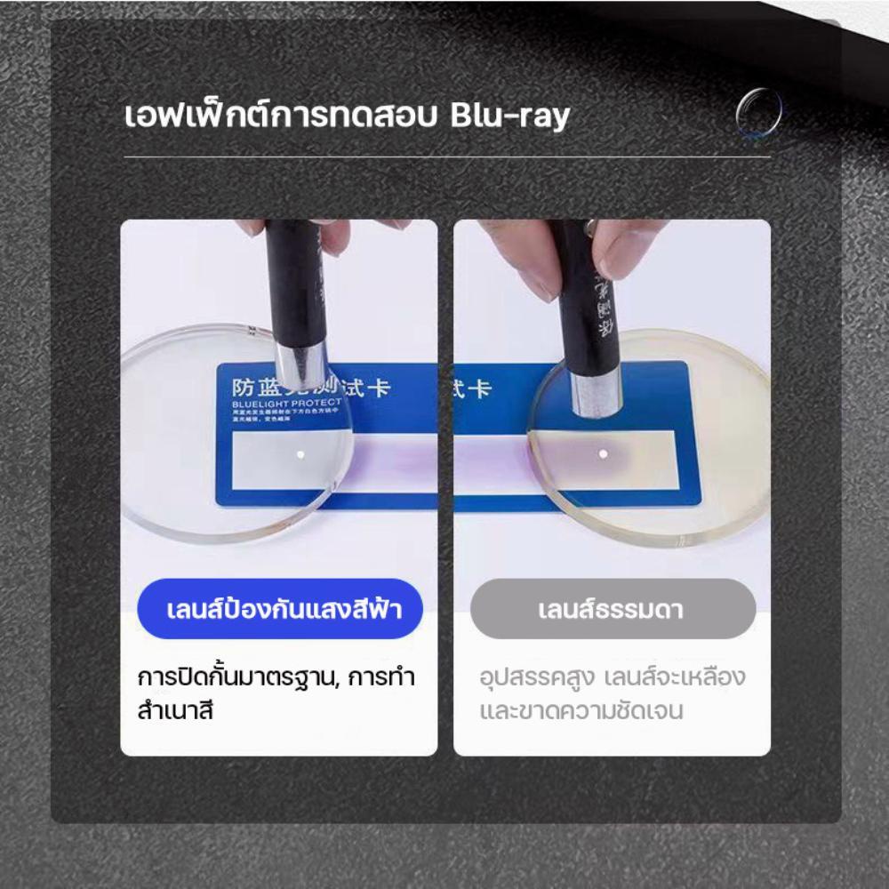 แว่นสายตาเลส์ออโตเมติก ออกแดดเปลี่ยนสีUV400 กรองแสง สายตาสั้น เลนส์ออโต้+กรองแสงสีฟ้า