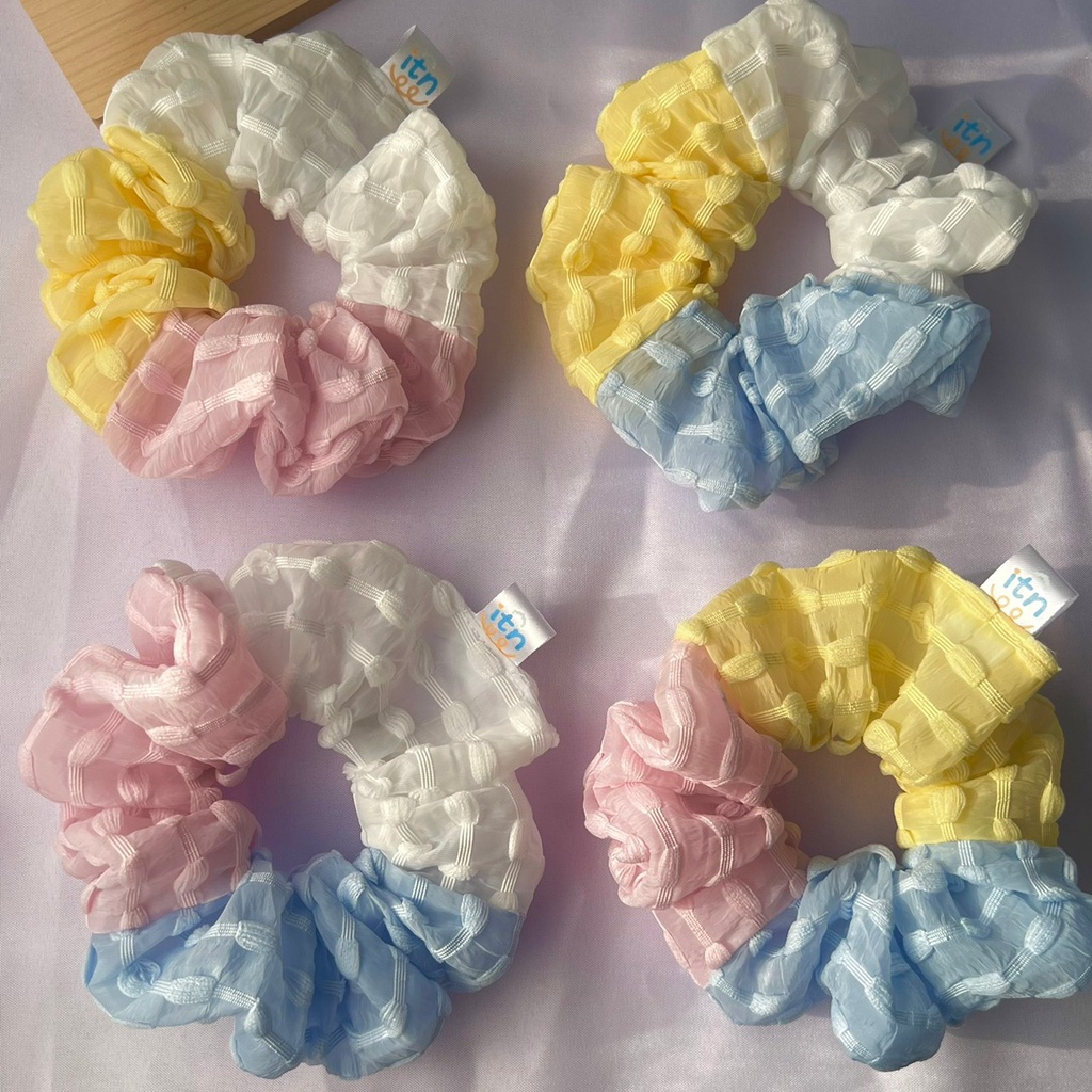แฮนเมด   ไซส์ L  ยางรัดผมรุ่นหวานเย็น - Ice cream Donut scrunchies