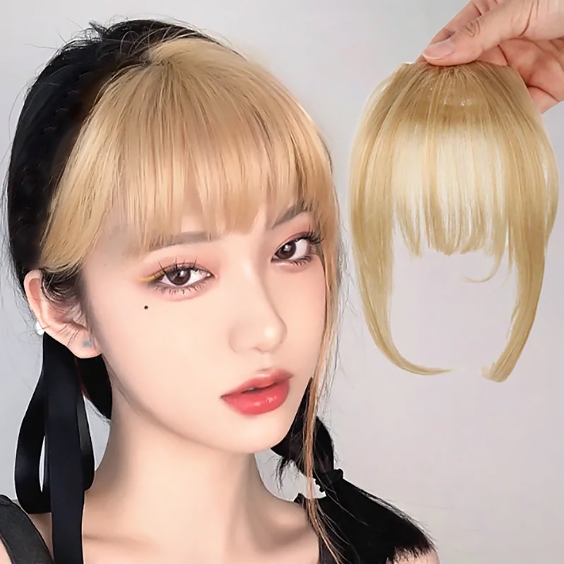 แฮร์พีชหน้าม้า หน้าม้าซีทรู ไม่มีจอน แบบกิ๊บBB ผมนิ่ม  ติดง่าย 3เฉดสี