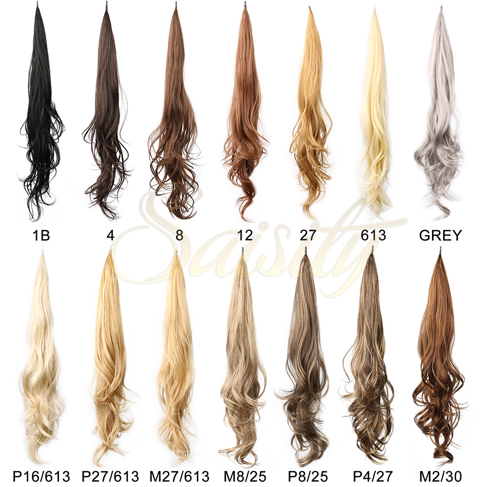 แฮร์พีซหางม้าสังเคราะห์ ยาว 32 นิ้ว สีบลอนด์ สําหรับผู้หญิง