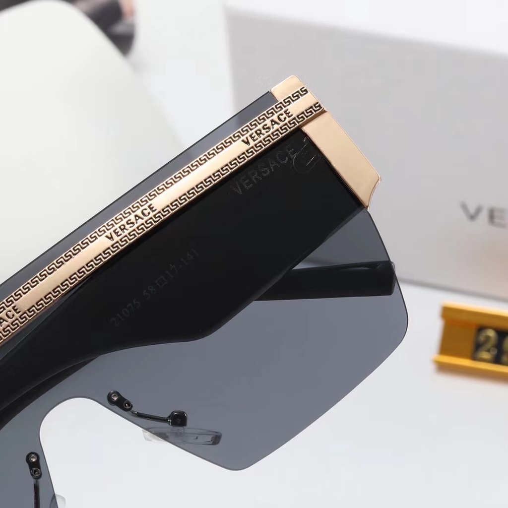 ใหม่ Hermes แว่นตากันแดด เลนส์วันพีช กรอบขนาดใหญ่ กันลม หรูหรา สําหรับผู้ชาย และผู้หญิง