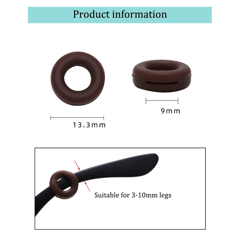 ใหม่ ปลอกซิลิโคน ทรงกลม กันลื่น ป้องกันการลื่นไถล สําหรับขาแว่นตา