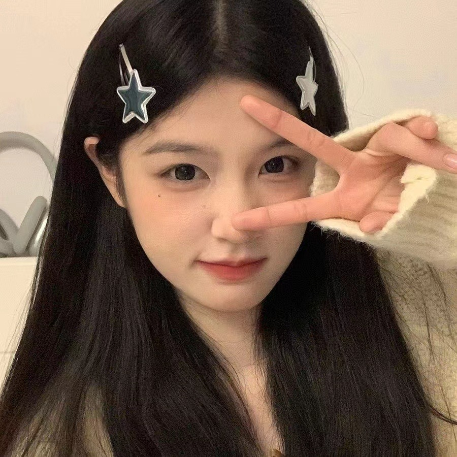 ใหม่ล่าสุด กิ๊บติดผม รูปดาว Y2k เรียบง่าย เครื่องประดับ แฟชั่นสําหรับผู้หญิง 2 ชิ้น ต่อชุด