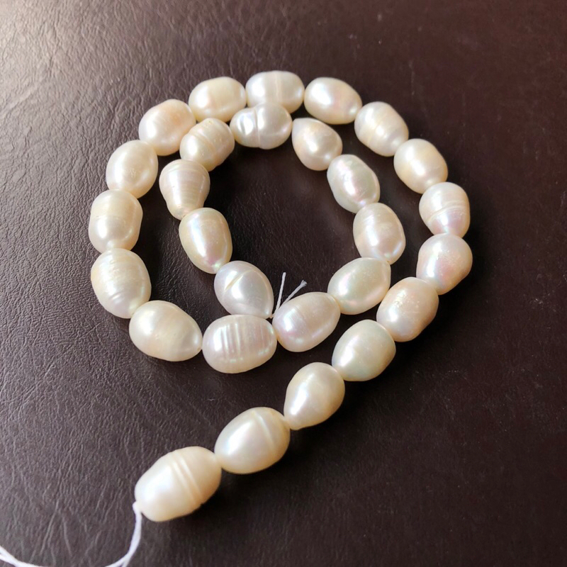 ไข่มุกแท้ Fresh Water Pearl ไข่มุกน้ำจืด ทรงไข่ 10-11 mm.