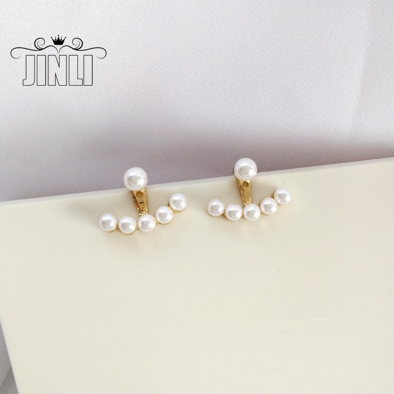 ※Hot Sales※ เครื่องประดับแฟชั่นสตรีต่างหูกระดุมมุกสไตล์เกาหลี