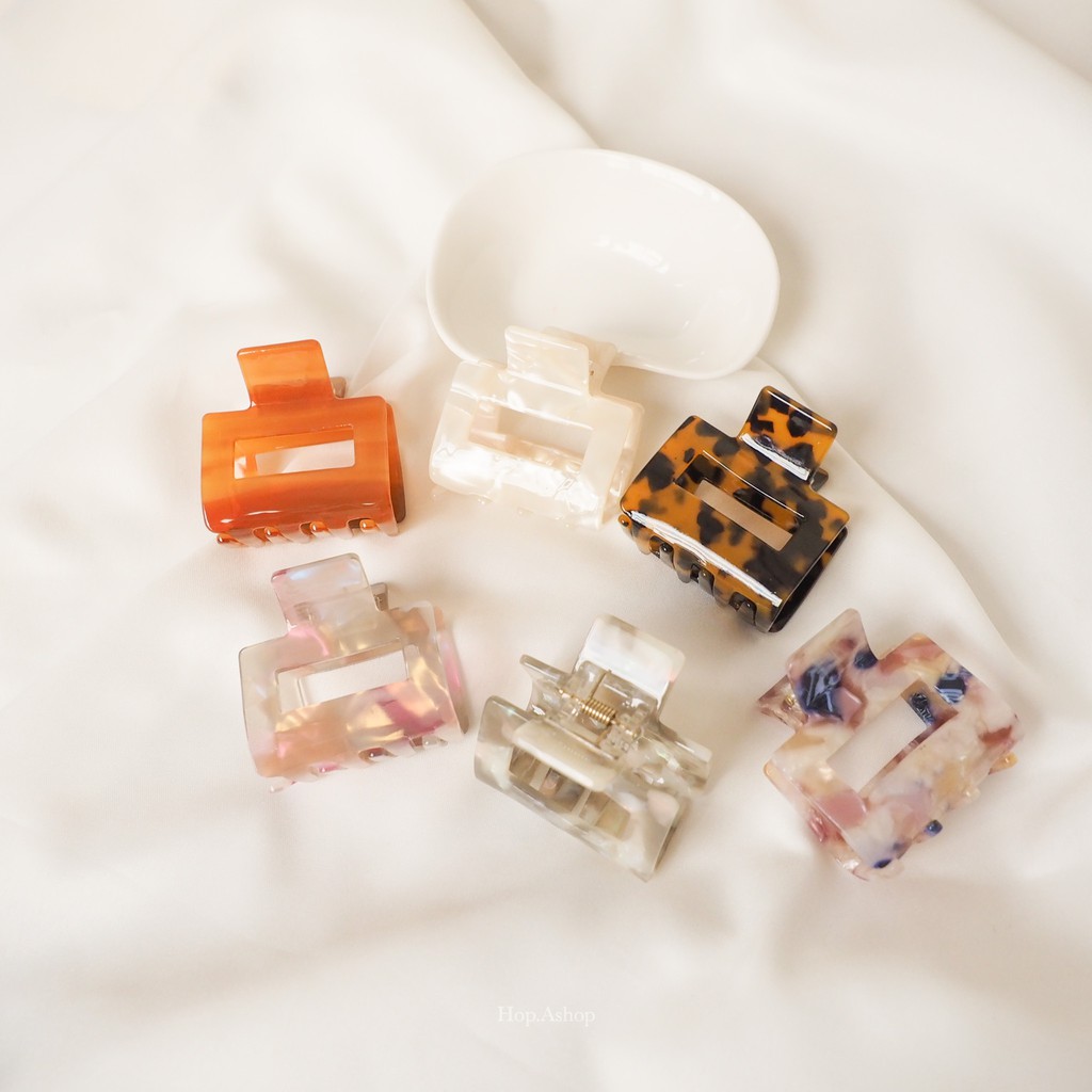‼️ลดทั้งร้าน 19฿‼️กิ๊บ Chunky Hair Clip ที่หนีบผม [The Marble Collection] กิ๊บลายหินอ่อนสไตล์เกาหลี| Hop.Ashop