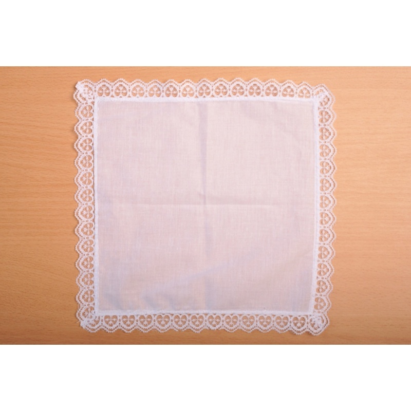 ✿ ผ้าเช็ดหน้า แต่งขอบลูกไม้ แบบพกพา ซักทําความสะอาดได้ DIY สําหรับผู้หญิง