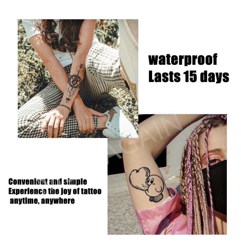 【MEET Magic Tattoo】สติกเกอร์รอยสักชั่วคราว กันน้ํา 6 ซม. x 10 ซม. 15 วัน M-007