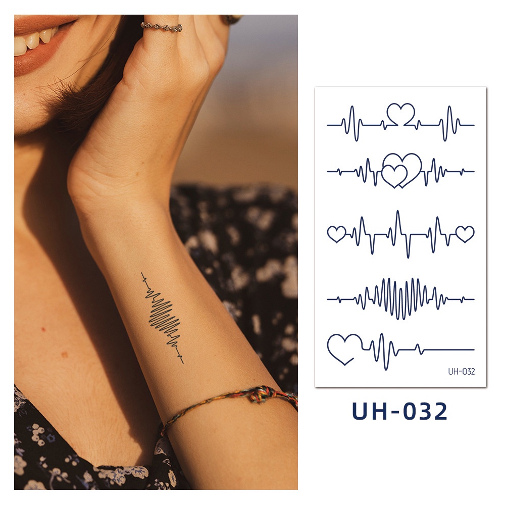 【Magic Tattoo】ใหม่ สติกเกอร์รอยสักชั่วคราว ลายตัวอักษร ตัวเลข กึ่งถาวร ติดทนนาน 2 สัปดาห์