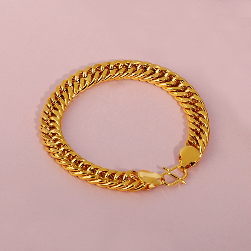 【ขายส่ง】สร้อยข้อมือแม่เหล็ก โซ่หนา สไตล์ฮิปฮอป สําหรับผู้หญิง และผู้ชาย