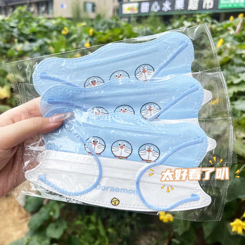 【พร้อมส่ง】หน้ากากอนามัย ลายการ์ตูน Sanrio Doraemon 3 ชั้น สําหรับผู้ใหญ่ 50 ชิ้น