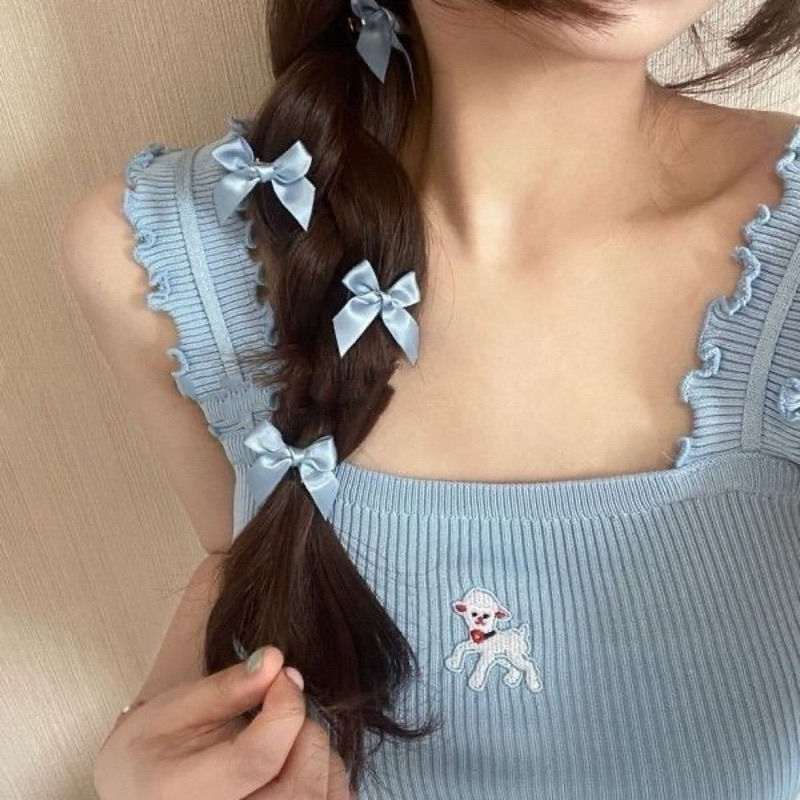 ꒰พร้อมส่ง꒱ ♡ Ribbon hairpin⋆୨୧˚ | กิ๊บโบว์จิ๋ว 6 ชิ้น/เซ็ท กิ๊บโบว์แม่ชม
