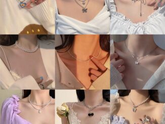 สร้อยคอโซ่เงิน แต่งจี้ผีเสื้อ หัวใจ สไตล์เกาหลี สำหรับผู้หญิง
