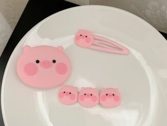 กิ๊บติดผมรูปหมูสีชมพูน่ารักสําหรับผู้หญิง