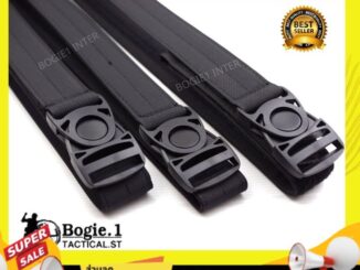 Bogie1 เข็มขัดยุทธวิธี สายบาง ปลดเร็ว รุ่น 007 สีดำ