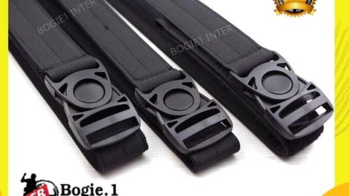 Bogie1 เข็มขัดยุทธวิธี สายบาง ปลดเร็ว รุ่น 007 สีดำ