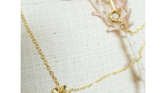 สร้อยคอโซ่อิตาลีพร้อมจี้ดอกไม้ฝังเพชรCZ#ชุบทองคำ18k #เหมือนทองแท้