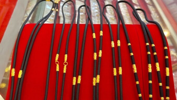 KMDGold สร้อยเชือกร่ม ทองแท้1สลึง หลากหลายแบบ  สินค้าขายได้จำนำได้ สินค้ามีใบรับประกัน