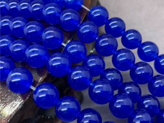 Royal Blue Chalcedony Jade Beads ฟ้าโมราหยกลูกปัด 4-12 มิลลิเมตรรอบธรรมชาติหลวมหิน DIY สำหรับเครื่องประดับ