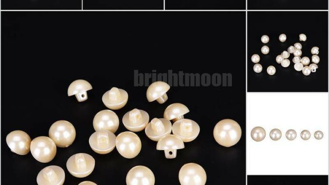 brightmoon กระดุมมุกสีขาวเรซิ่นสําหรับตกแต่งเสื้อผ้า 20 ชิ้น