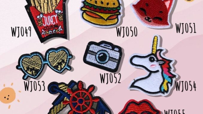 DIY Iron on Patches Embroidery ตัวรีดติดเสื้อ  อาร์ม เย็บติด หมวก กระเป๋า รองเท้า ปะเสื้อผ้า งานปัก อุปกรณ์งานฝีมือ