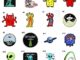 ตัวรีดเอเลี่ยน อวกาศ Alien UFO Space Patch งานปัก DIY wop ตัวรีดติดเสื้อ กางเกง ตัวรีด อาร์ม ลาย เอเลี่ยน การ์ตูน สวย สี
