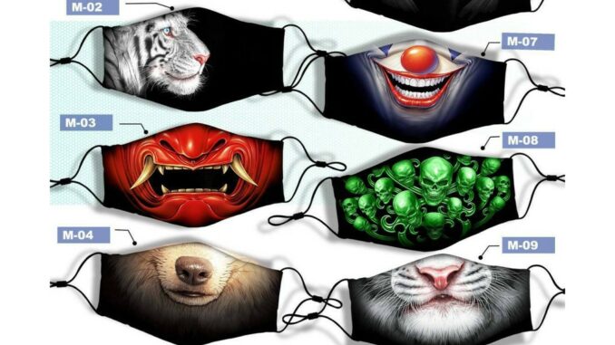 Rock Chang Mask หน้ากากอนามัย ร็อคช้าง หน้ากากผ้า ลายสกรีนเรืองแสง HD Fabric 3D Mask Glow in the dark