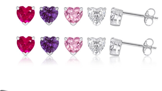 ต่างหูเงินแท้ 925 ประดับเพชร CZ Swiss Diamond รูปหัวใจ [ Mind Stone ] ต่างหูเพชร ต่างหู ต่างหูเงิน ตุ้มหู Allure