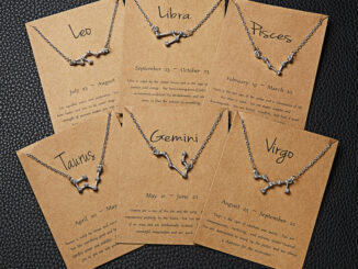 ( Stock ) สร้อยคอโซ่จี้คริสตัล 12 ราศีสําหรับผู้หญิง