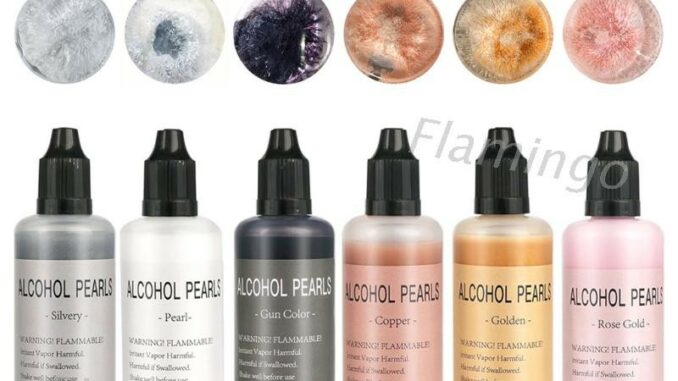 Flgo หมึกเรซิ่นสีเมทัลลิกสําหรับใช้ในการย้อมสี 60 มล .