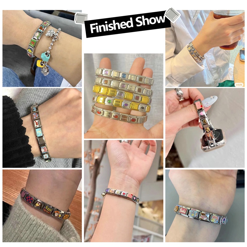 โมดูลสร้อยข้อมือ เครื่องประดับแฟชั่น สไตล์เรโทร Diy