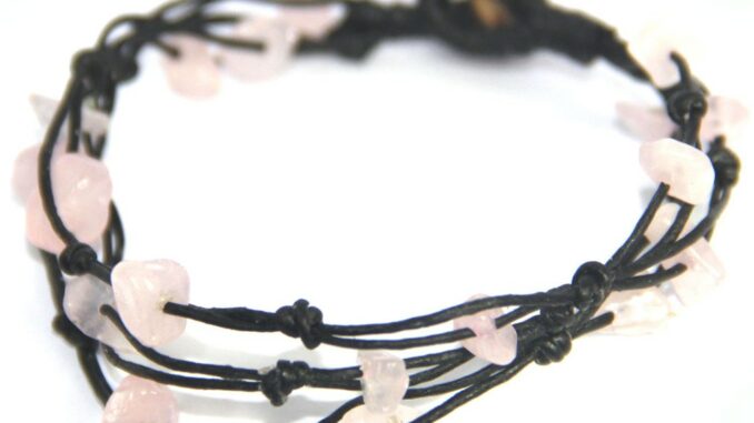 สร้อยข้อมือ กำไลหิน แฮนด์เมด ถักเชือก ถักเชือกเทียน หินนำโชค โบฮีเมียน Natural Stone Bracelet Bohemian