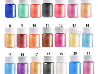 Flgo ผงเรซิ่นสําหรับทําเครื่องประดับ 21 สี