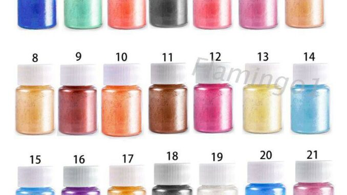 Flgo ผงเรซิ่นสําหรับทําเครื่องประดับ 21 สี Flgo ผงเรซิ่นสําหรับทําเครื่องประดับ 21 สี