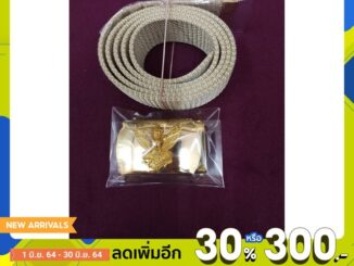 เข็มขัดครุฑข้าราชการ พร้อมสาย แบบธรรมดา(ฟันเดียว)