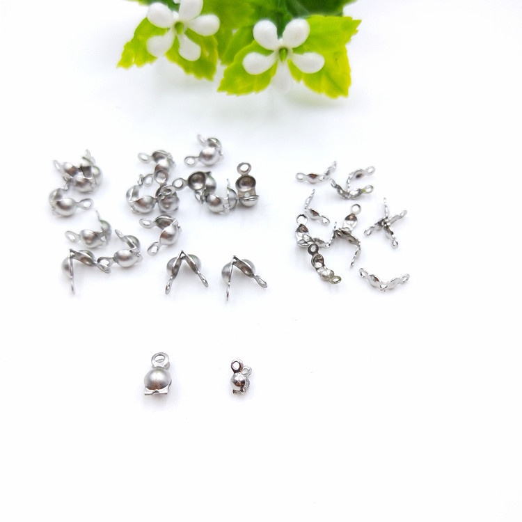 100 ชิ้น / แพ็ค สเตนเลส ลูกปัด หัวเข็มขัด กระเป๋า หัวเข็มขัด DIY อุปกรณ์เครื่องประดับ