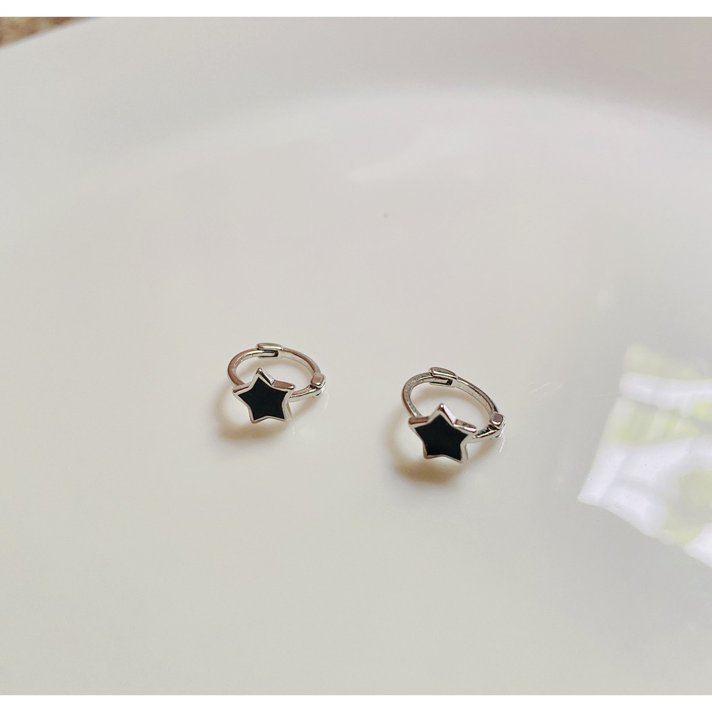 122_goodgift_station - s925 sterling silver earrings ต่างหูเงินแท้ ห่วงกลมแบบล็อค ใส่ติดหูไว้ได้เลย