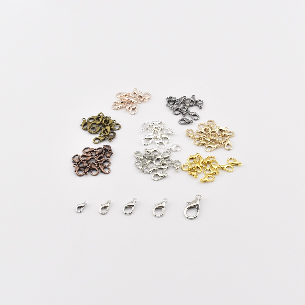 20-50pcs【ps072】ตะขอก้ามปู สําหรับทําเครื่องประดับ สร้อยคอ สร้อยข้อมือ DIY 20-50 ชิ้น ต่อล็อต