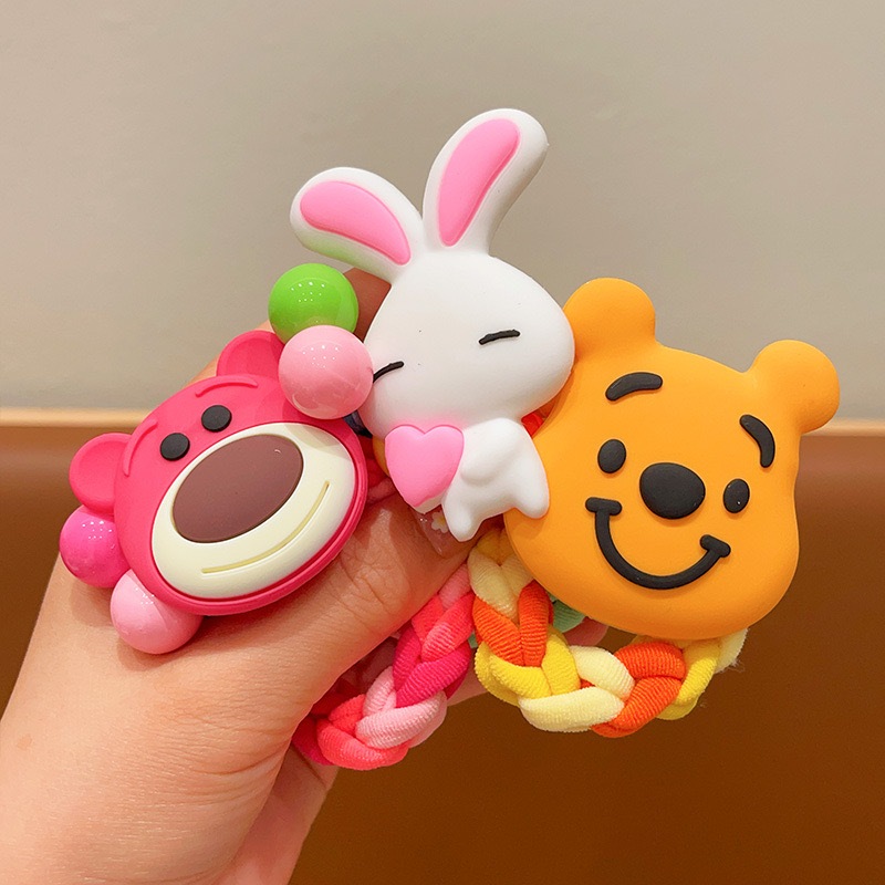 9 บาท ยางรัดผม แบบถัก ลายการ์ตูนสุนัข สตรอเบอร์รี่ หมีน่ารัก สีสันสดใส สําหรับผู้หญิง 2024