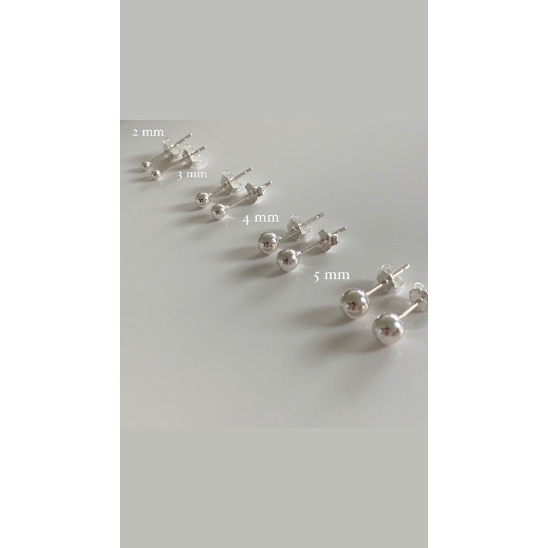 A.piece  ต่างหูเงินแท้ [all silver 925] Dot earrings (275)
