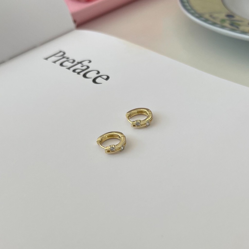 A.piece  ต่างหูเงินแท้ [all silver 925] petite galaxy one-touch