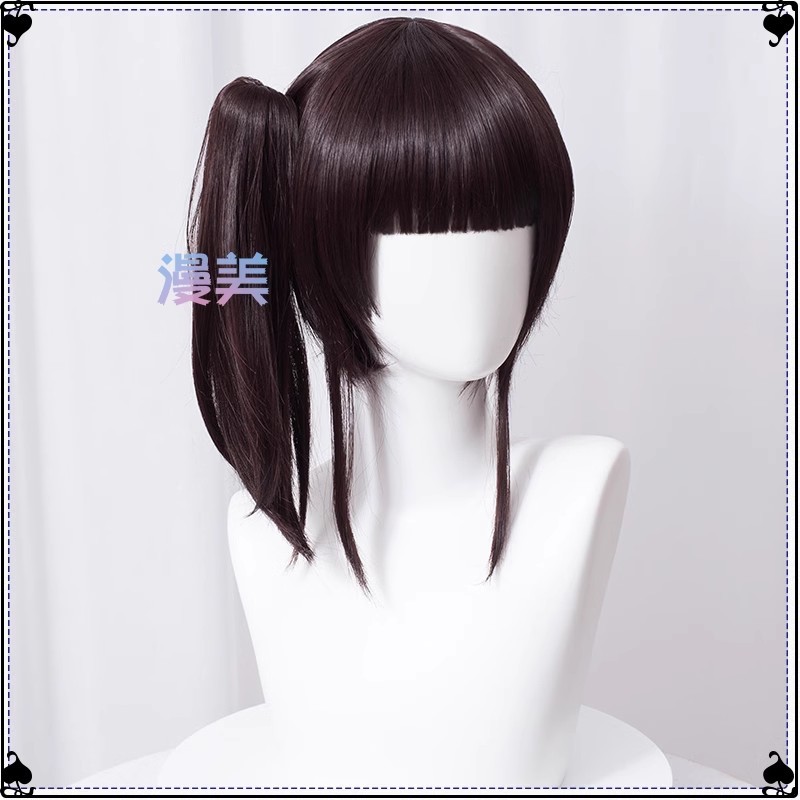 Ainme Demon Slayer Kimetsu No Yaiba Tsuyuri Kanao Cosplay Wig 40cm Black Brown Heat Resistant Synthetic Wigs