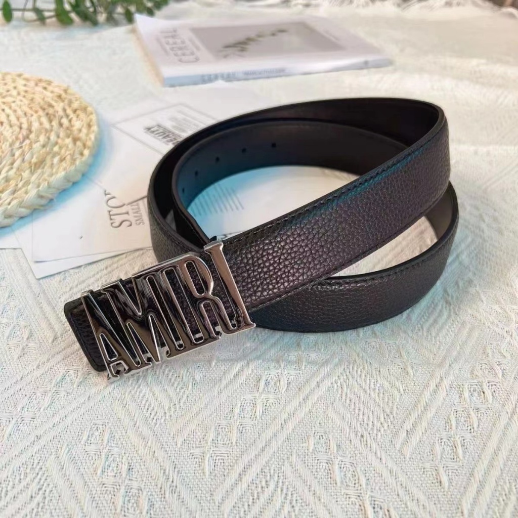 Amiri amiri พร้อมส่ง เข็มขัดหนังแท้ คุณภาพสูง ทนทาน สไตล์นักธุรกิจ สําหรับผู้ชาย