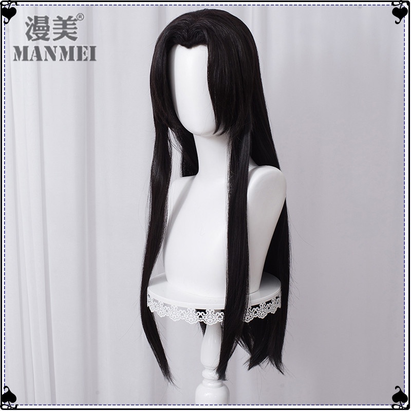 Anime Demon Slayer Kochou Kanae Cosplay Wig Kimetsu no Yaiba 80cm Long Black Wigs Heat Resistant Synthetic Hair
