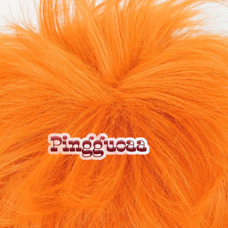 Anime Haikyuu!! Hinata Syouyou Cosplay Wig 30cm Short Orange Fluffy Layered Wigs Heat Resistant Synthetic Hair
